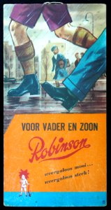 Robinson voor vader & zoon, kartonnen reklame bord foto 3