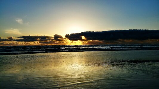 Sunset oregon beach clouds