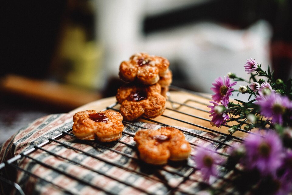 Baked food flower photo