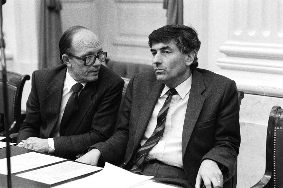 Minister Rietkerk (l) en premier Lubbers, Bestanddeelnr 932-7547