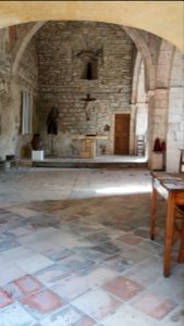 Rochecolombe - chapelle Saint-Barthélemy - intérieur