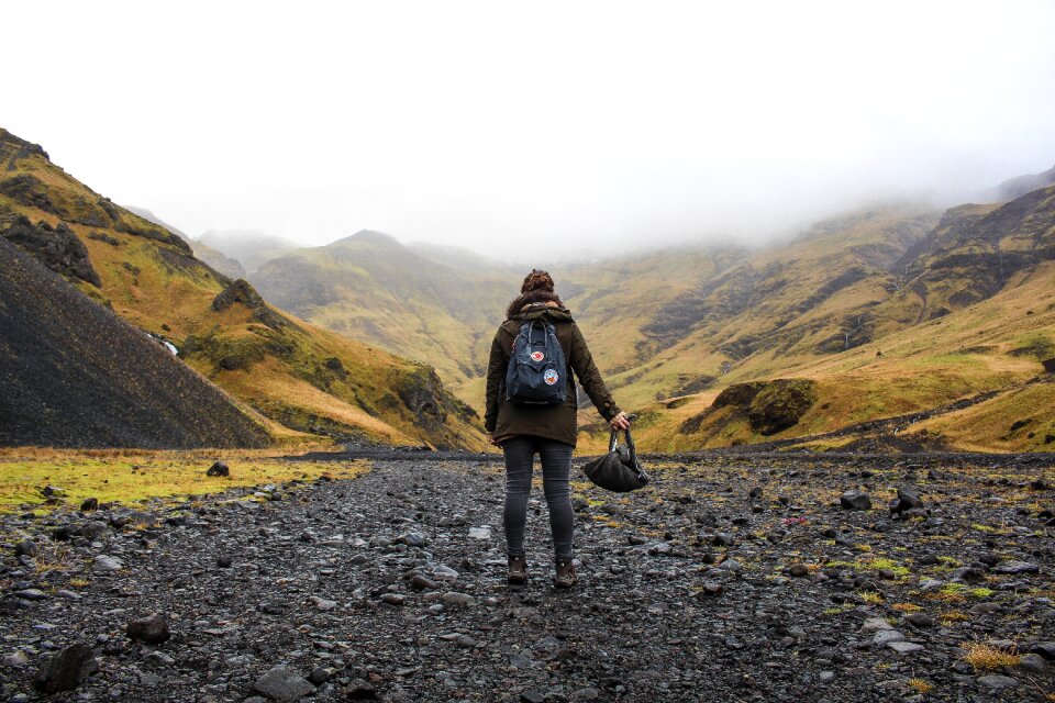 Adventure alone mountain photo