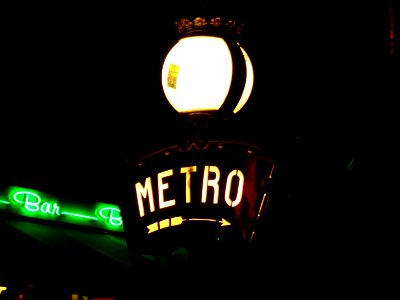 Metro at night photo