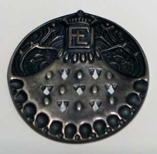 Medal for the Artists Colony Exhibition, by Paul Haustein, 1904, silver - Hessisches Landesmuseum Darmstadt - Darmstadt, Germany - DSC01046