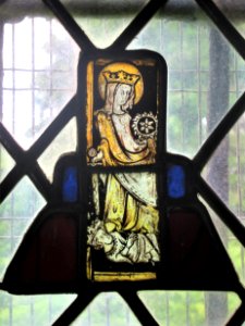 Medieval glass, St James, Bramley 01