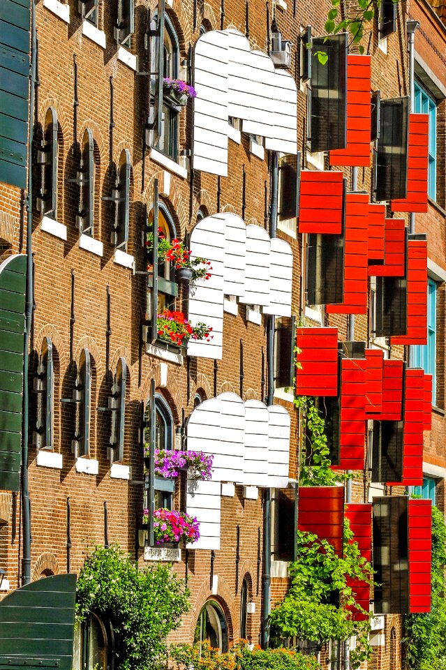 Brick shutter colorful