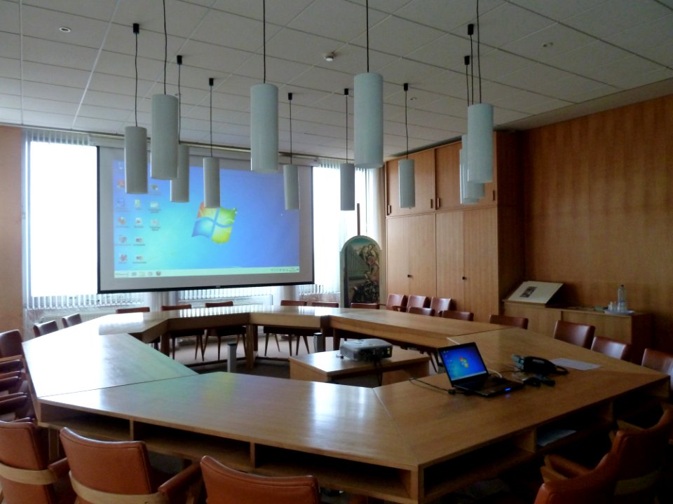 Meeting room for founding Wikimedia Belgium, 30 November 2012