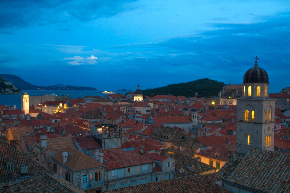 Croatia dusk city