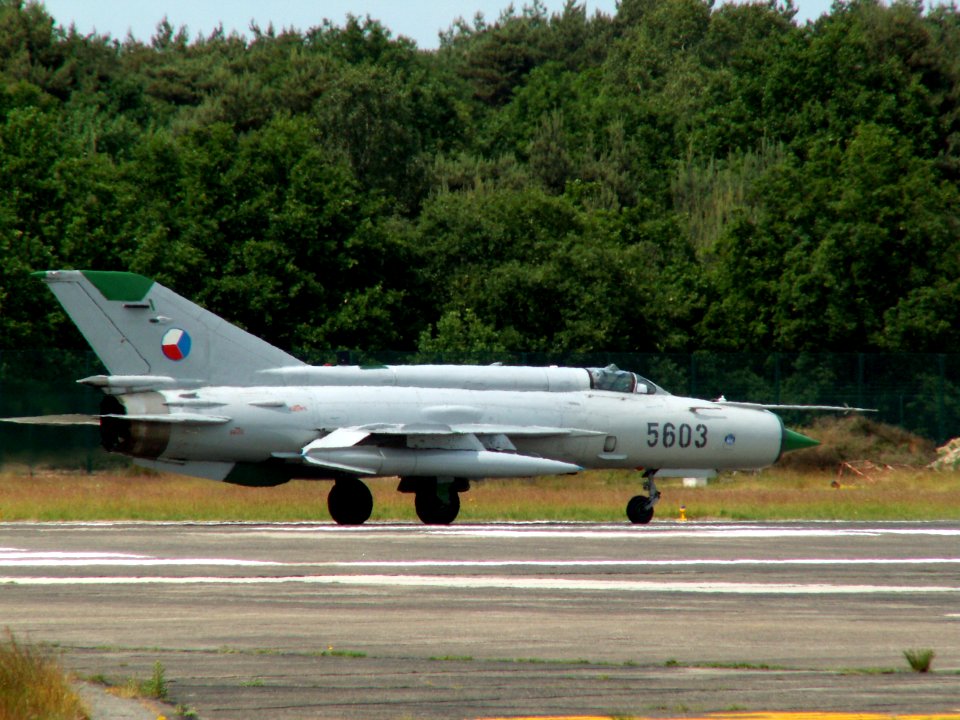 MiG 21 of the Czech Air Force 5603 pic3 at Kleine Brogel Air Base, Belgium 2005