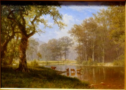 Mohawk River, New York, by Albert Bierstadt, 1864, oil on canvas - Portland Art Museum - Portland, Oregon - DSC08750