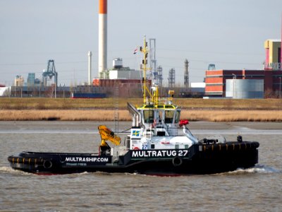 Multratug 27 IMO 9667875 Callsign PCWB, on the Schelde, Port of Antwerp, pic 1