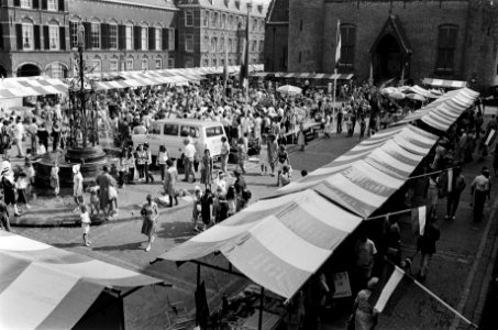 Milieu-infomarkt op Binnenhof (met Danny Kay ), Bestanddeelnr 932-1973