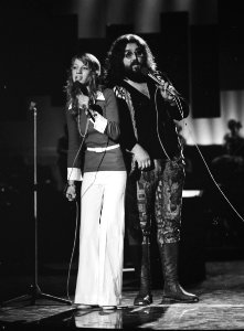 Mouth & MacNeal tijdens repetities nationaal songfestival 1974