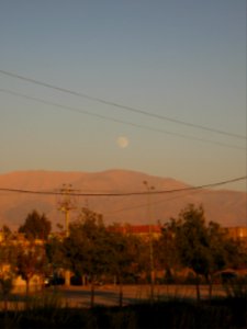 Moon and Binalud Mountain - West qods blv - Nishapur 01