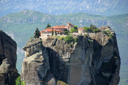 Greece meteora monasteries orthodox photo