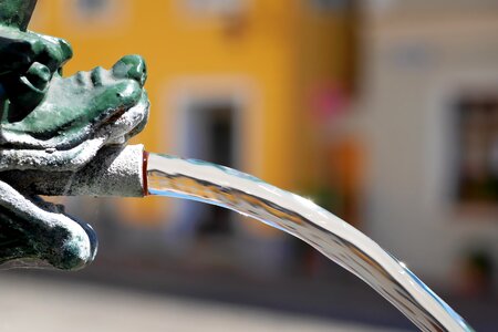 Gargoyle water fountain drinking water photo