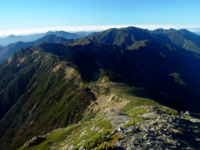 Mount Chausu and Mount Tekari from Mount Hijiri 2003-11-23