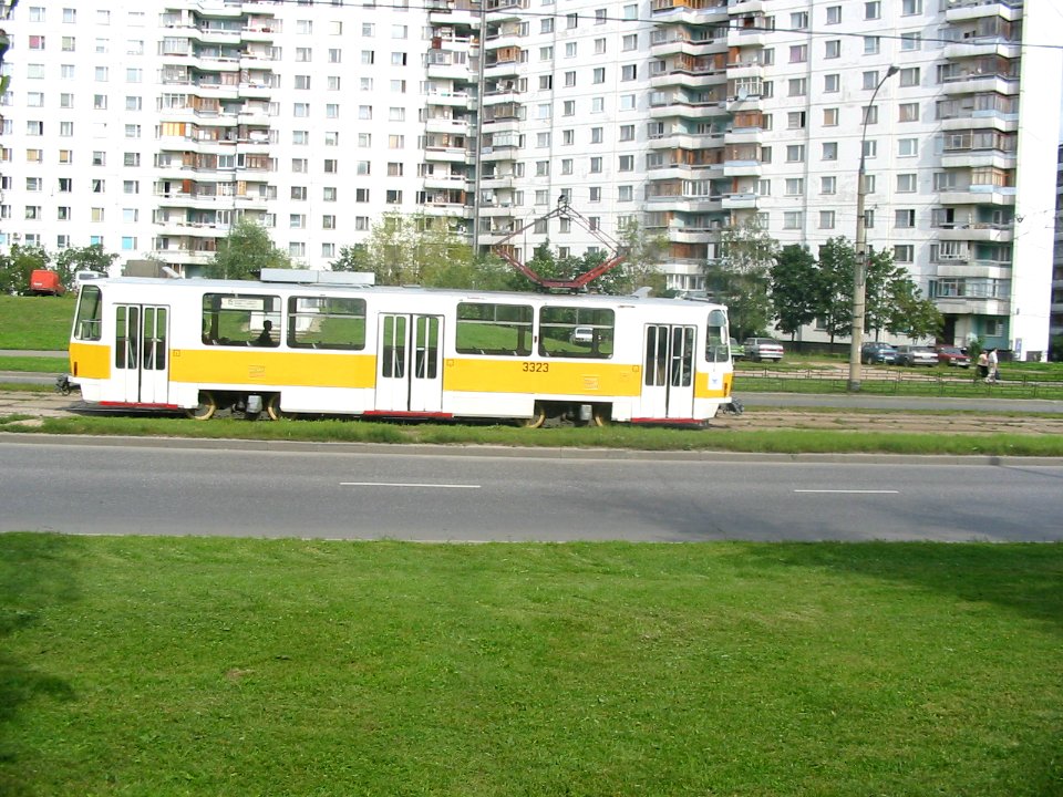 Moscow tram Tatra T7B5SU 3323 20030820 1 улица Маршала Катукова (дублёр)