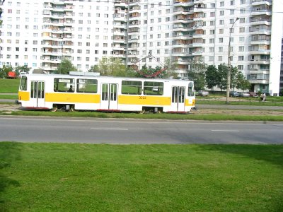 Moscow tram Tatra T7B5SU 3323 20030820 1 улица Маршала Катукова (дублёр)
