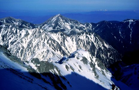 Mount Jonen from Mount Yari 1995-5-4