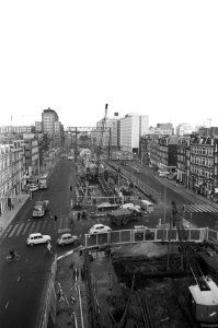 Metrowerkzaamheden in Amsterdam, overzicht Wibautstraat, Bestanddeelnr 925-3356