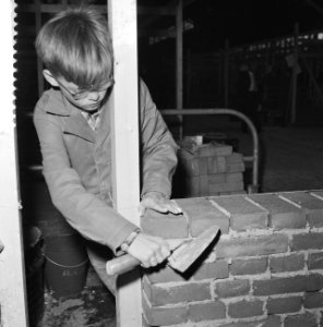 Metsel- en stratenmakerswedstrijd in de Ahoyhal te Rotterdam, Bestanddeelnr 910-4835