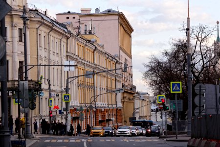 Moscow, Ilyinskie Vorota Square - Lubyansky Proezd, March 2020 01