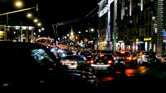 Moscow, Bolshaya Polyanka Street, evening northbound traffic (199741007)