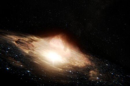 Quasar black hole nebula photo