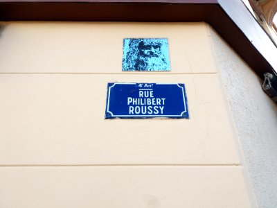 Lyon 4e - Rue Philibert Roussy, plaque