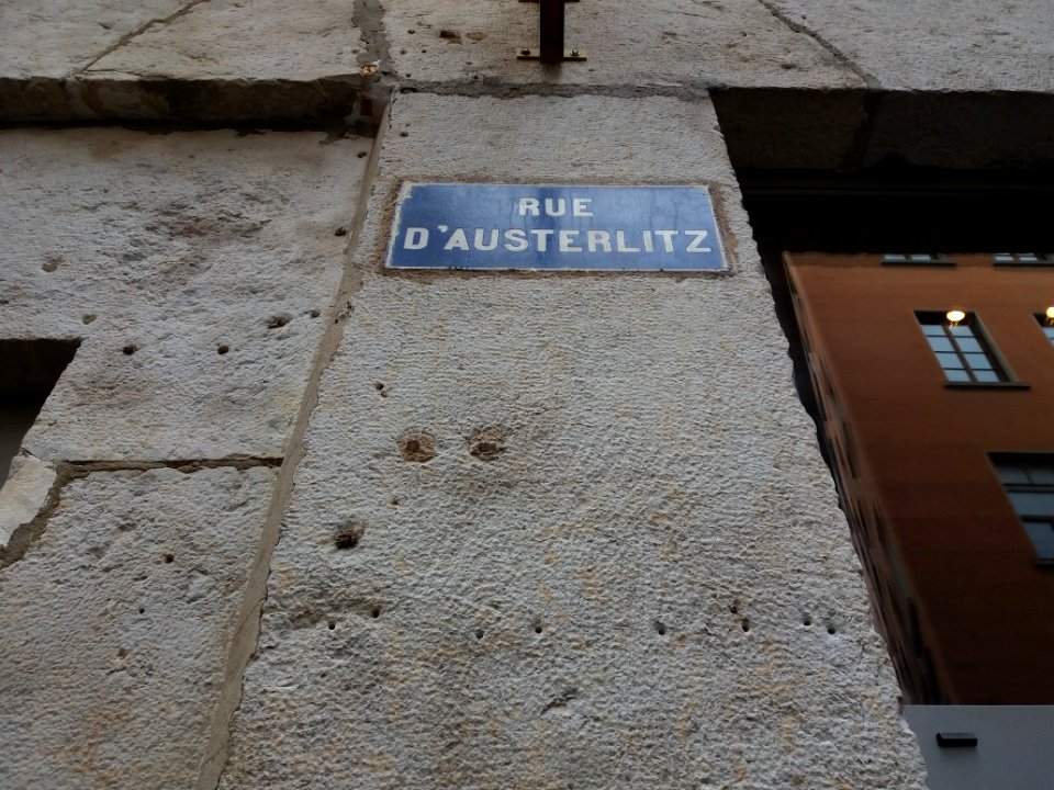 Lyon 4e - Rue d'Austerlitz, plaque