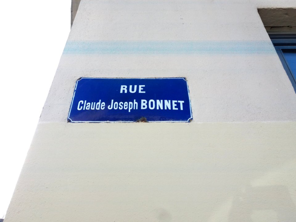 Lyon 4e - Rue Claude Joseph Bonnet, plaque