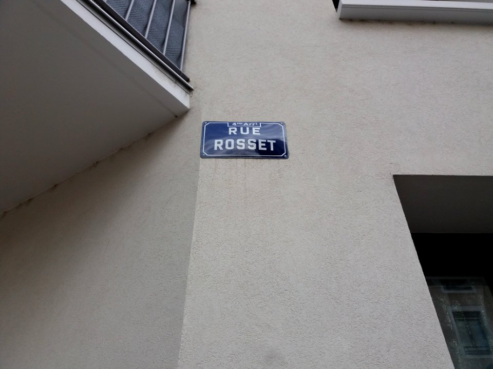 Lyon 4e - Rue Rosset, plaque