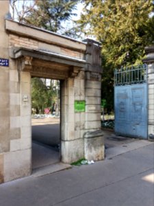 Lyon 4e - Rue Chazière - Entrée du parc de la Cerisaie