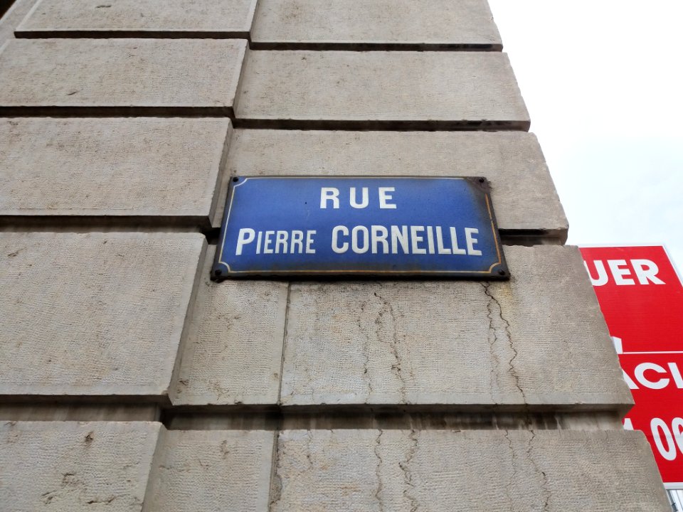 Lyon 3e - Rue Pierre Corneille, plaque format large