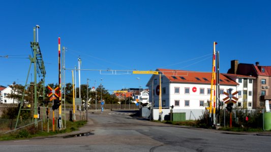 Lysekil Line crossing on the main road to Grötö
