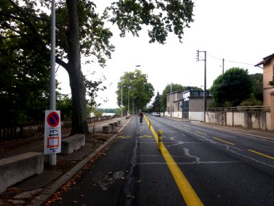 Lyon 9e - Quai Paul Sédallian - Piste cyclable temporaire Covid-19