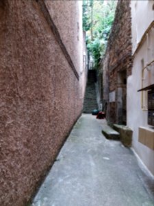 Lyon 9e - Quai Pierre Scize - Maisons au numéro 43 - Escalier