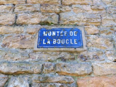 Lyon 4e - Rue Henri Lachièze-Rey, ancienne plaque Montée de la Boucle