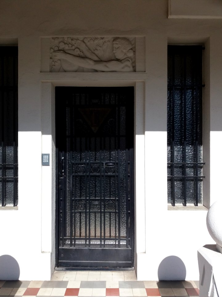 Lyon 4e - Rue de Belfort, maison de Claudius Linossier, porte