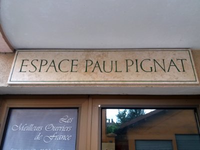 Lyon 4e - Rue de Belfort, plaque Espace Paul Pignat