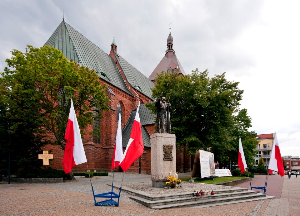 Memorial of papal visit to the Cathedral of Koszalin