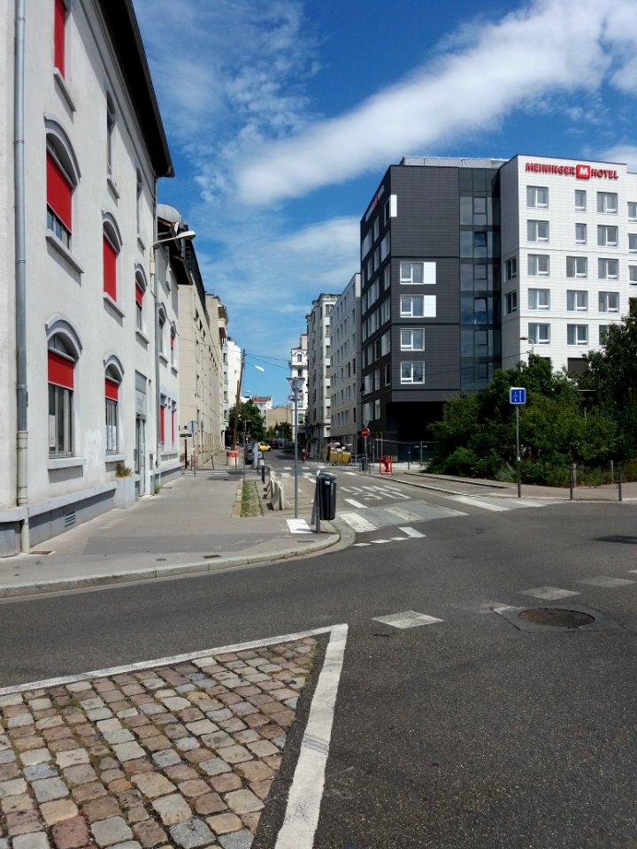 Lyon 7e - Rue Professeur Zimmermann, vers le nord, depuis la rue Raoul Servant