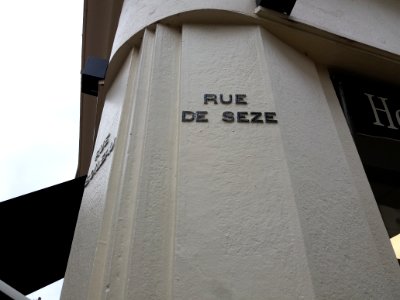 Lyon 6e - Rue de Sèze, plaque