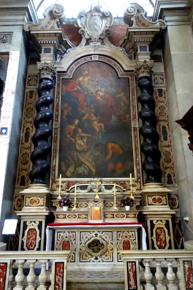 Madonna with Saints Leonardo and Stephen, by Domenico Parodi (1668-1740) - Santa Maria delle Vigne (Genoa) - DSC03311