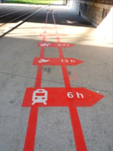 Lyon 7e - Rue Challemel-Lacour - Distance à Francfort en différents transports