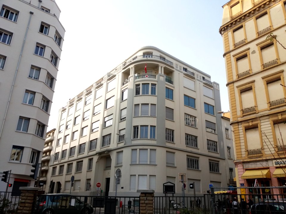 Lyon 6e - Rue de Sèze - Consulat de Turquie, à l'angle de la rue Tête d'Or
