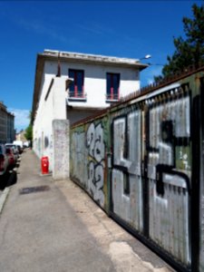 Lyon 7e - Rue de Gerland, mur de l'usine Fagor-Brandt, côté nord