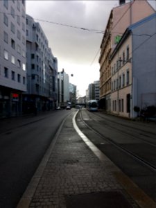 Lyon 6e - Rue des Émeraudes, depuis la place Charles Hernu