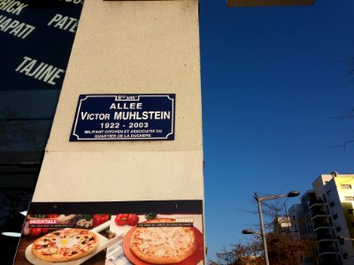 Lyon 9e - Allée Victor Muhlstein - Plaque